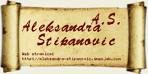 Aleksandra Stipanović vizit kartica